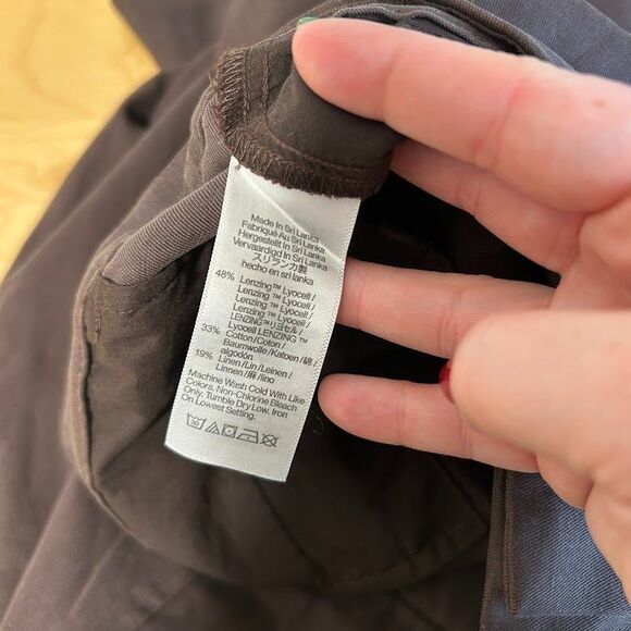 Madewell Slouchy Straight Trouser Pants 12 Brown Drapey Twill Straight Loose Leg - Picture 8 of 8